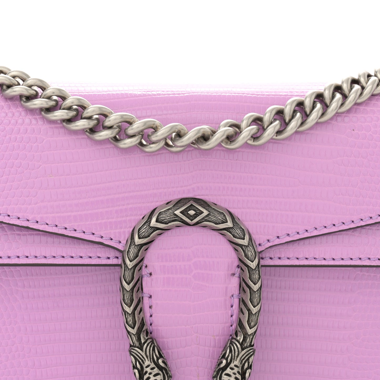 Lizard Small Dionysus Shoulder Bag Pink