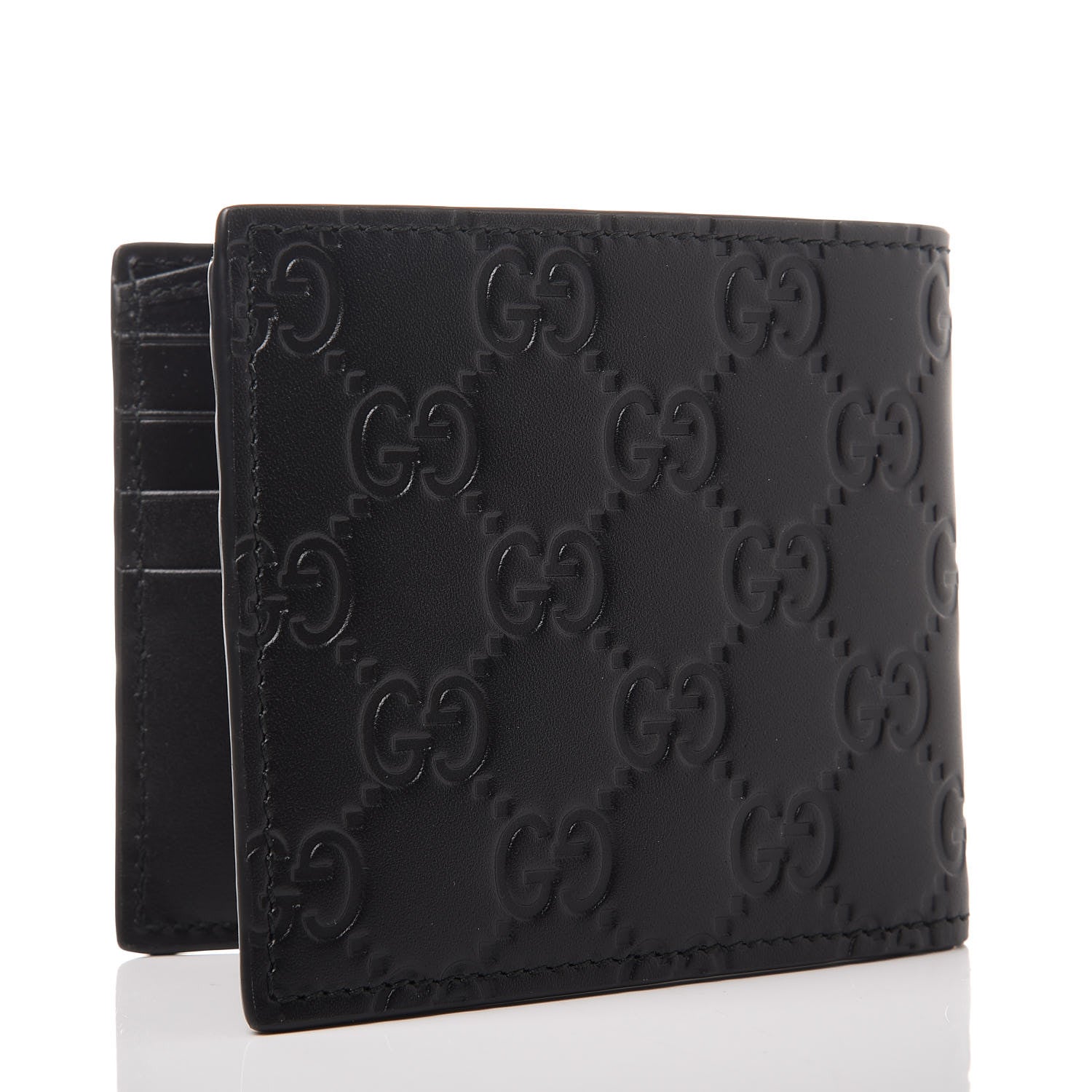 Gucci Guccissima Signature Dorian Bi-Fold Wallet Black 3 of 10