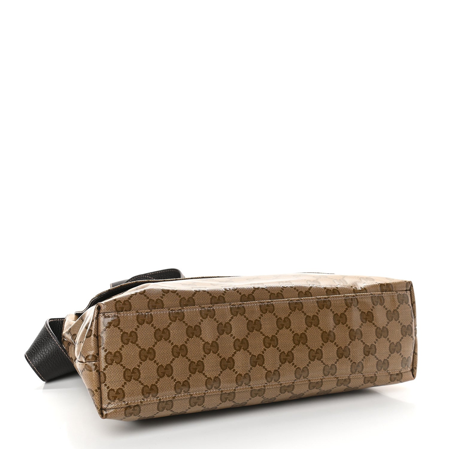 Gucci Crystal Monogram Flap Messenger Bag Beige Ebony 4 of 9