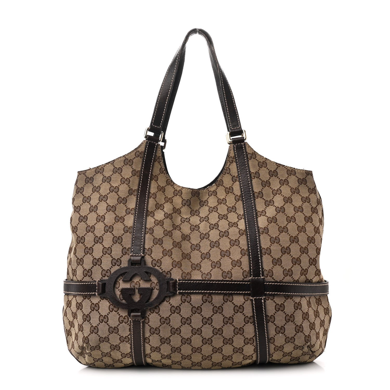 Gucci Monogram GG Royal Hobo Dark Brown 1 of 14