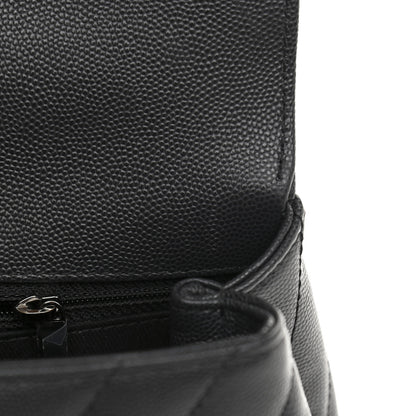 Chanel Caviar Chevron Quilted Mini Coco Handle Flap Dark Grey 13 of 14