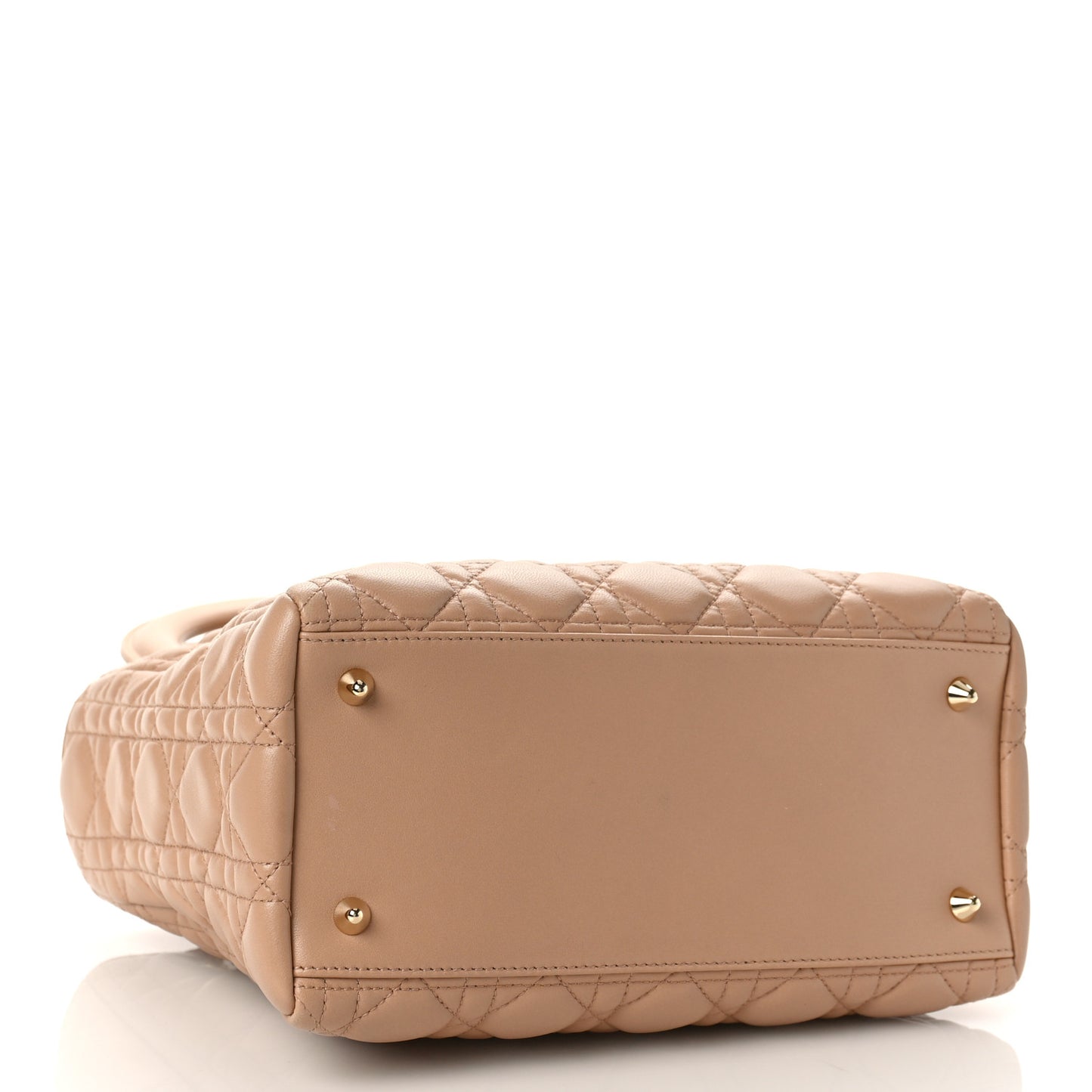 Lambskin Cannage Medium Lady Dior Beige
