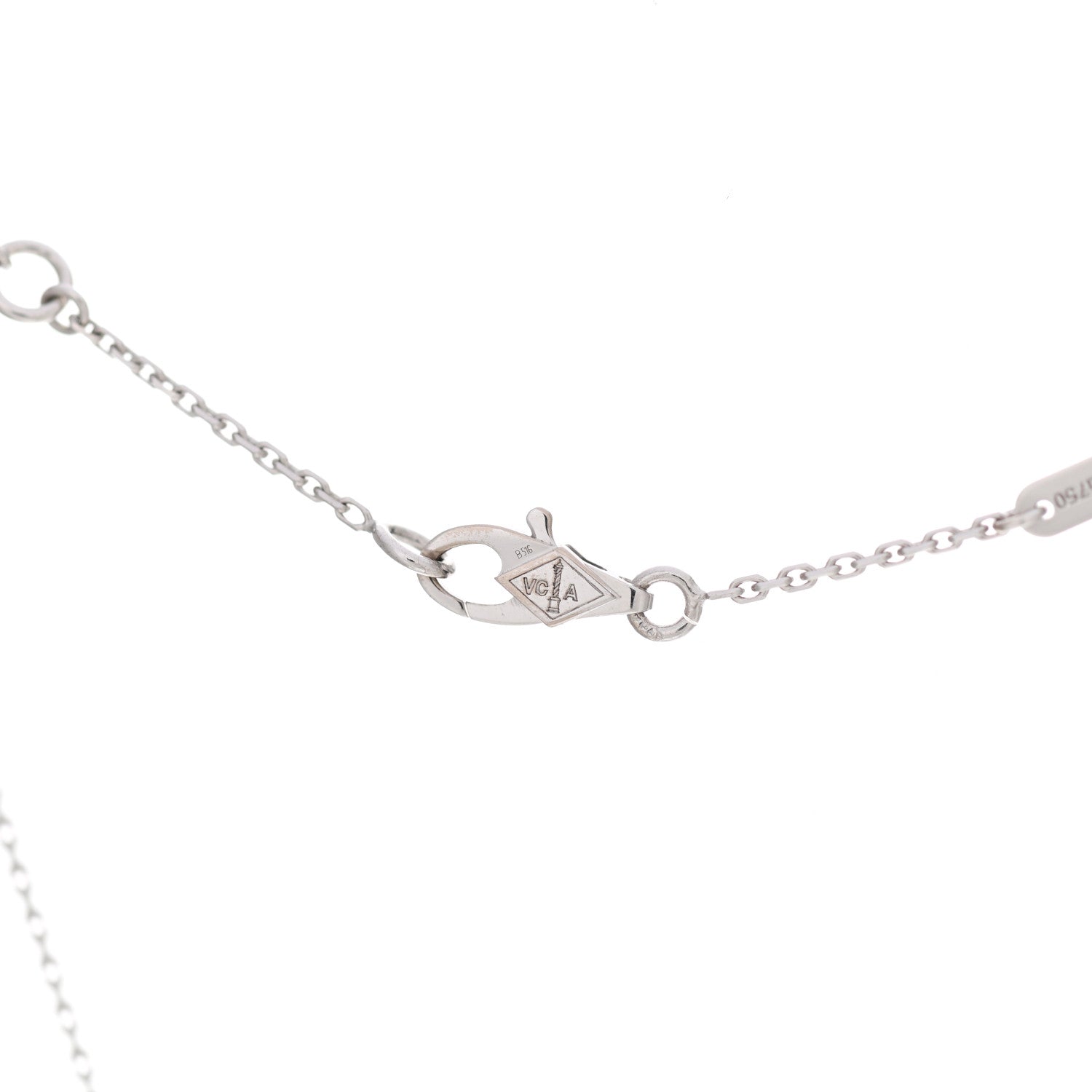 Van Cleef & Arpels 18K White Gold Turquoise Sweet Alhambra Butterfly Pendant Necklace 6 of 6