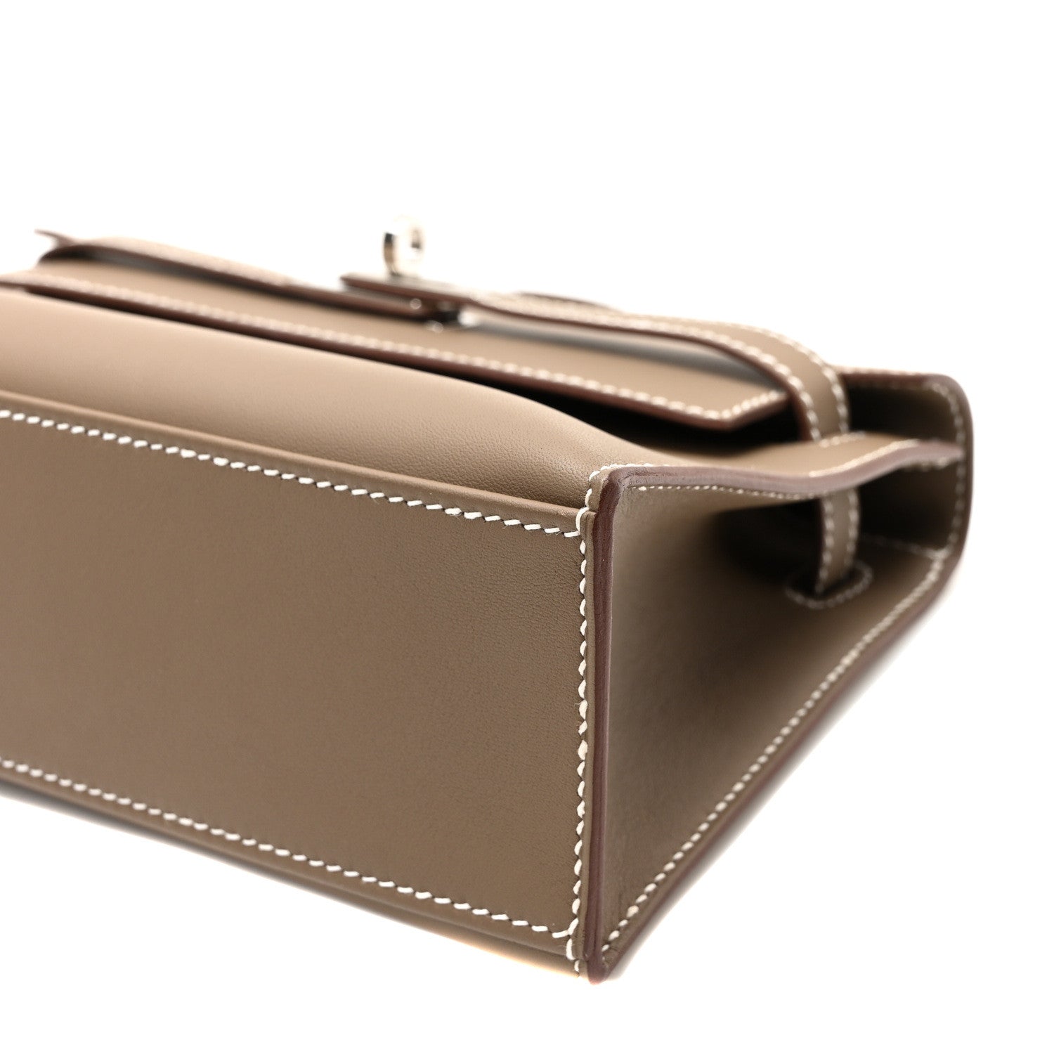 Hermes Swift Kelly Pochette Clutch Etoupe 9 of 10