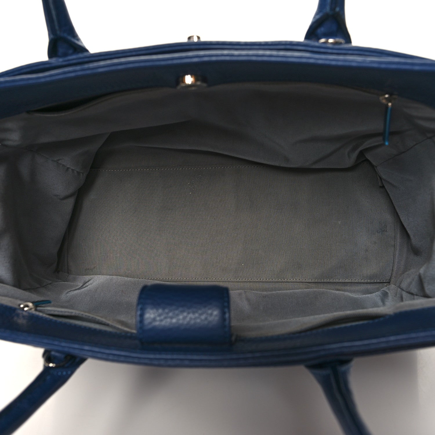 Chanel Calfskin Cerf Executive Shopper Tote Blue 6 of 14