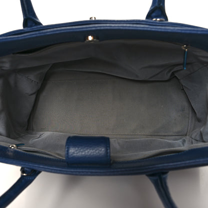 Chanel Calfskin Cerf Executive Shopper Tote Blue 6 of 14