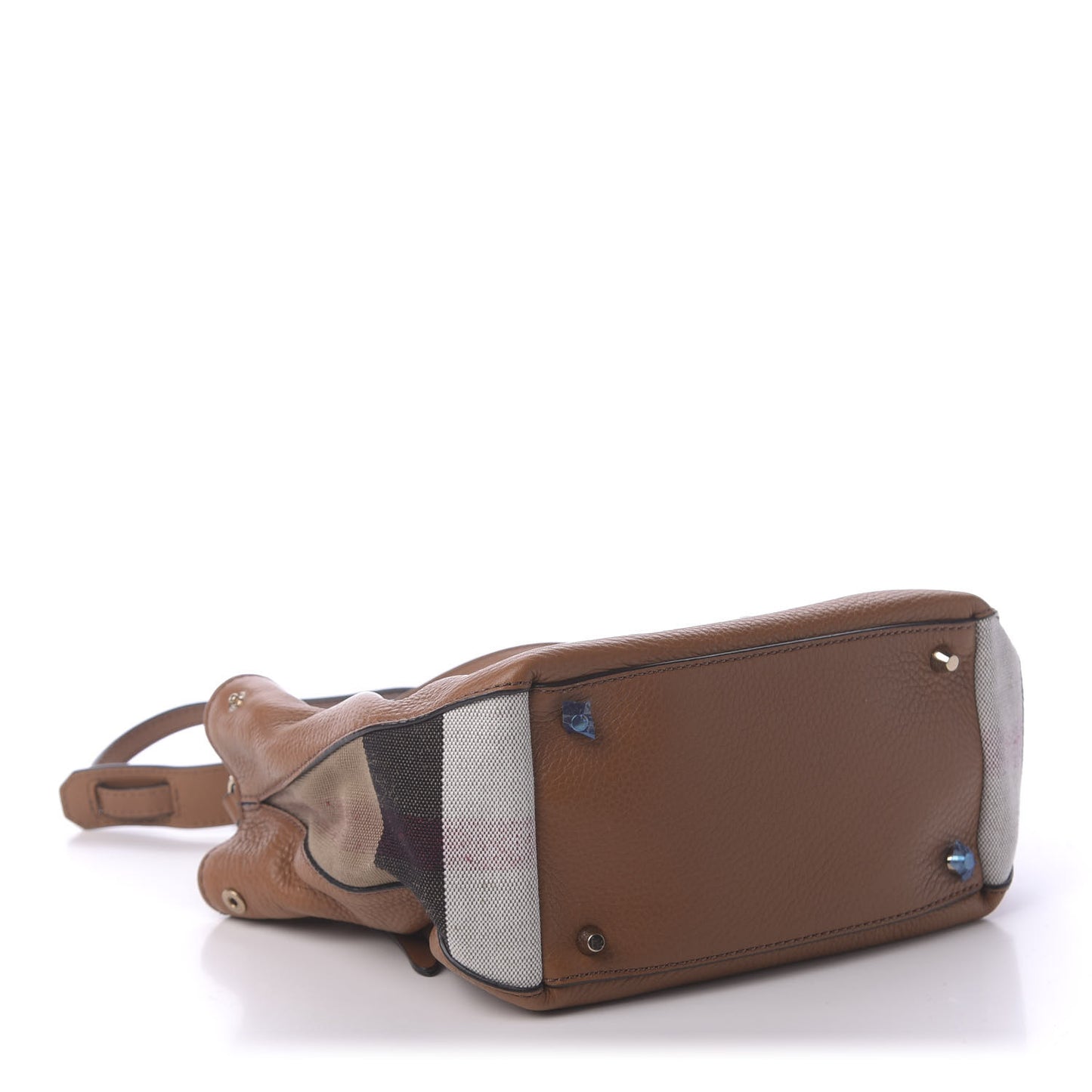 Grainy Calfskin House Check Small Maidstone Saddle Brown