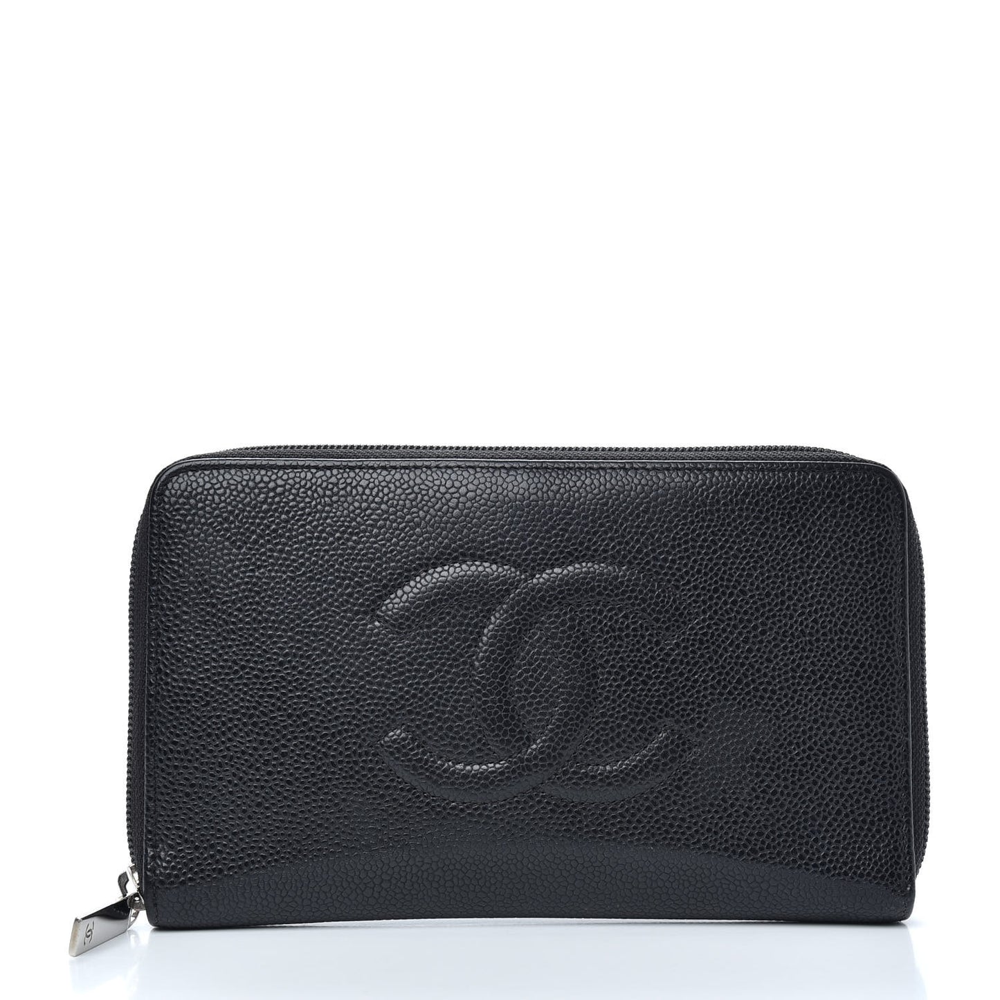 Caviar Timeless Travel Zip Wallet Black