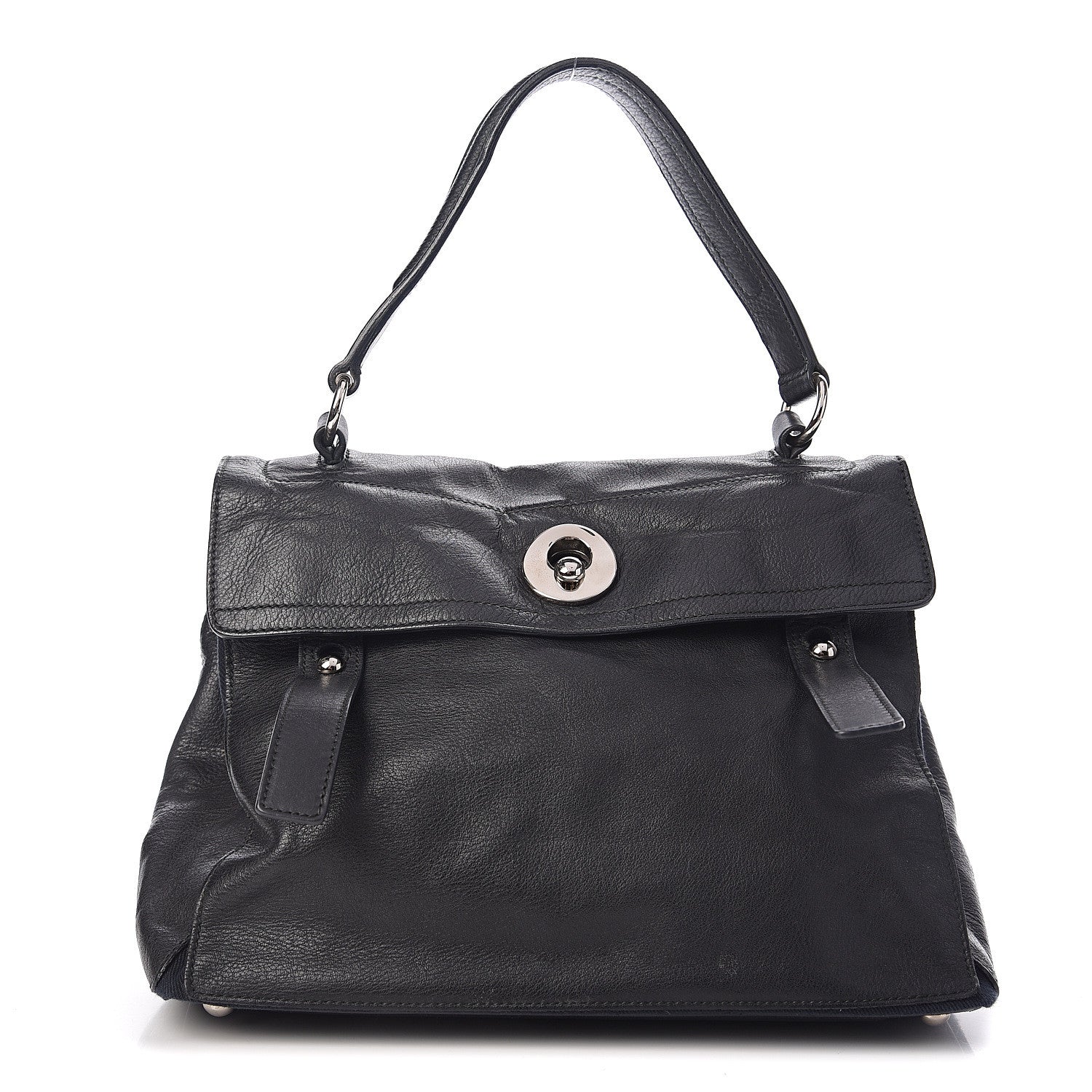 Saint Laurent Calfskin Canvas Medium Muse Two Black 1 of 9