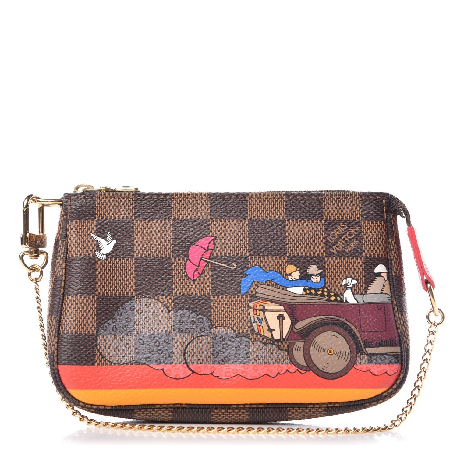 Louis Vuitton Damier Ebene 2015 Christmas Animation Mini Pochette Accessories 1 of 8