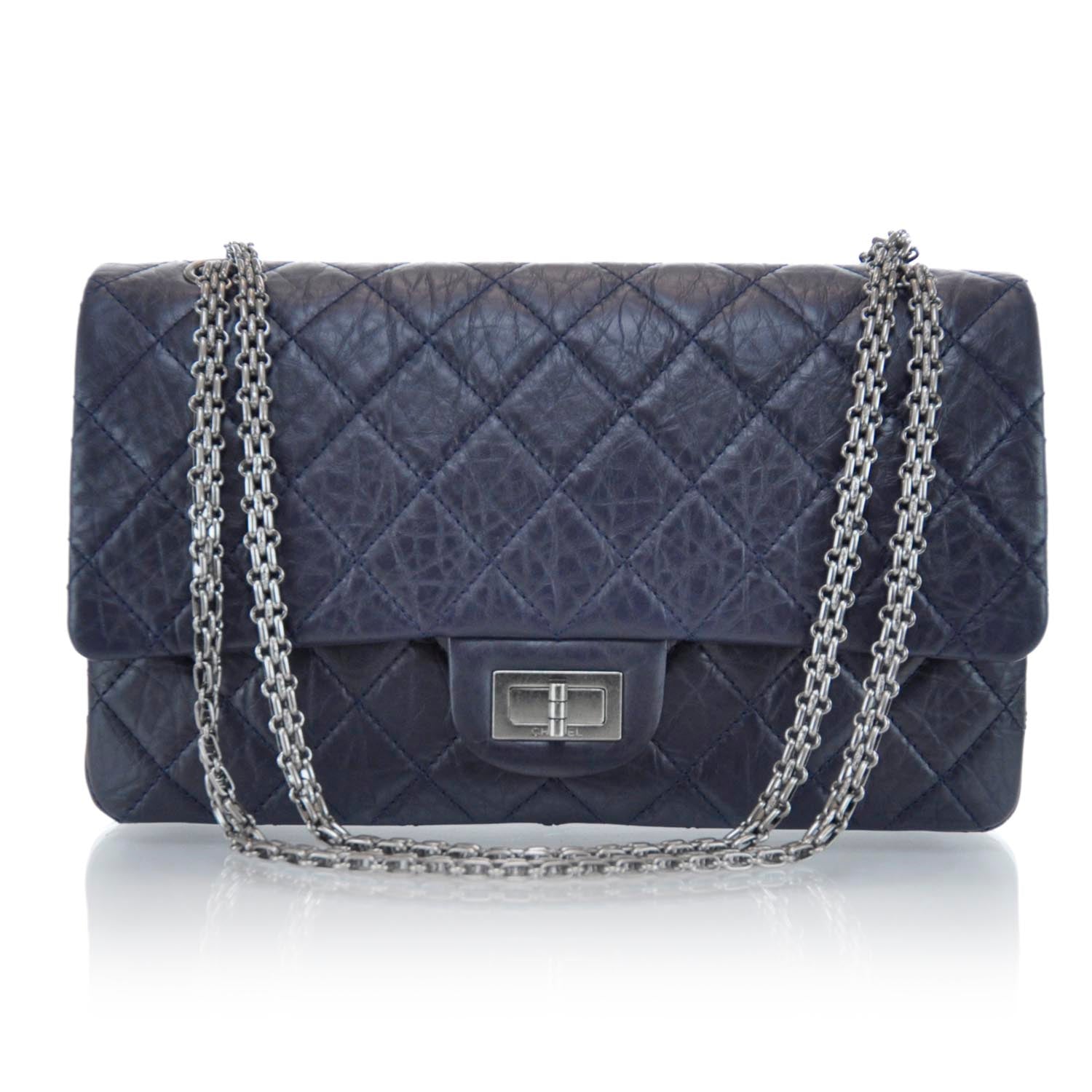 Chanel Aged Calfskin 2.55 Reissue 227 Flap Navy 1 of 9
