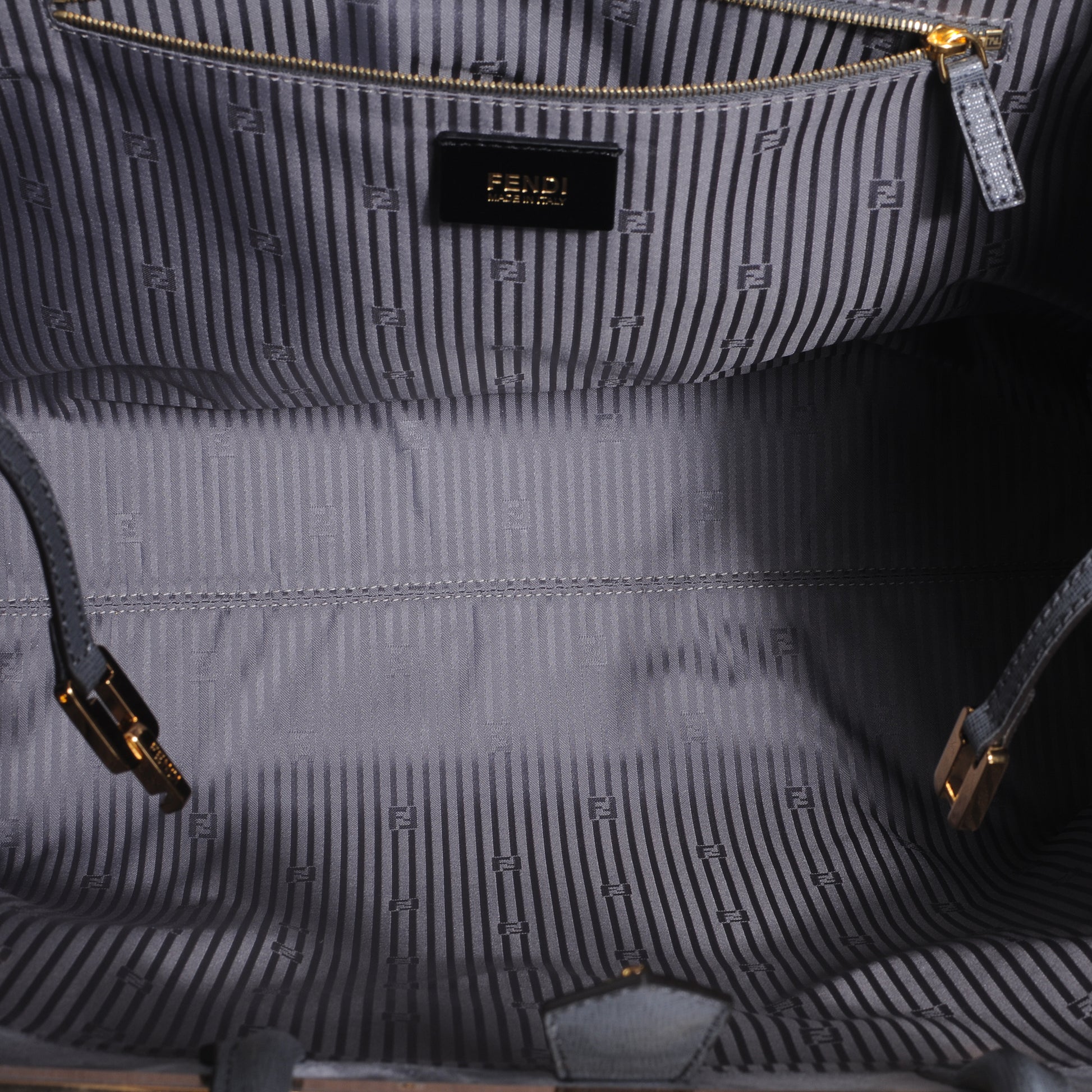 Fendi Vitello Elite Large 2Jours Tote Grigio Grigio Chiaro 5 of 9