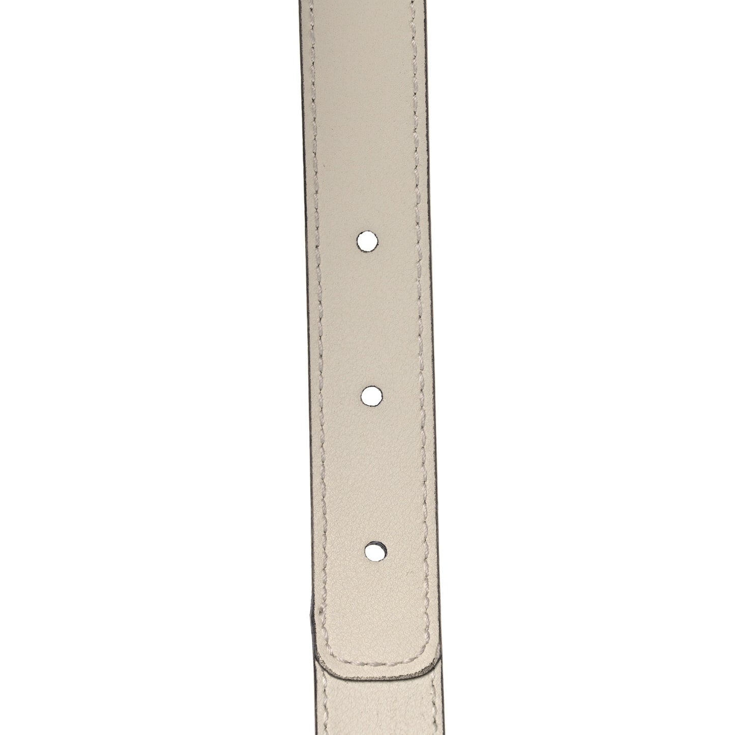 GG Supreme Monogram Matte Plutone Calfskin Double G 20mm Belt 85 34 Beige White New Acero