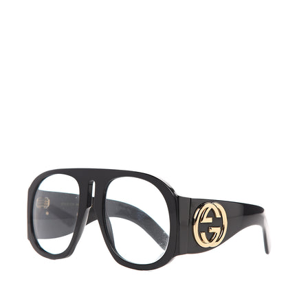 Gucci Oversized Aviator Sunglasses GG0152S Black 1 of 7