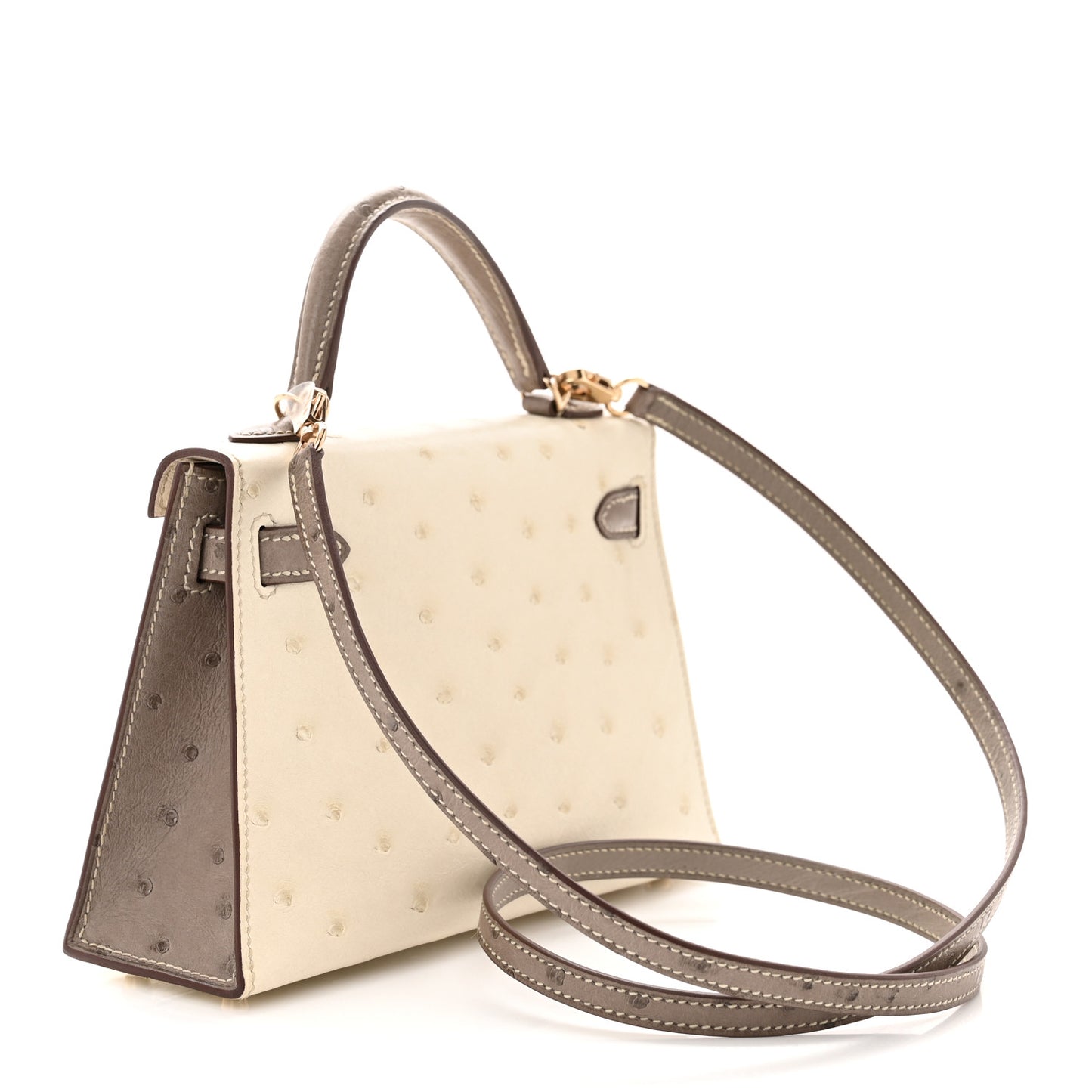 Ostrich Horseshoe Kelly Sellier Mini 20 Beton Gris Asphalt