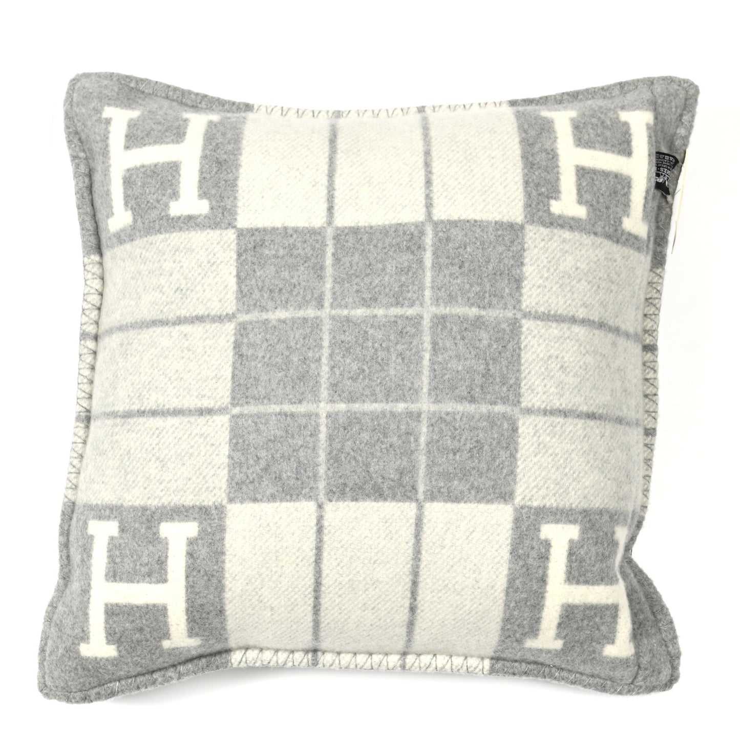 Wool Cashmere Avalon III Pillow PM Ecru Gris Clair