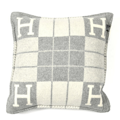 Hermes Wool Cashmere Avalon III Pillow PM Ecru Gris Clair 2 of 3