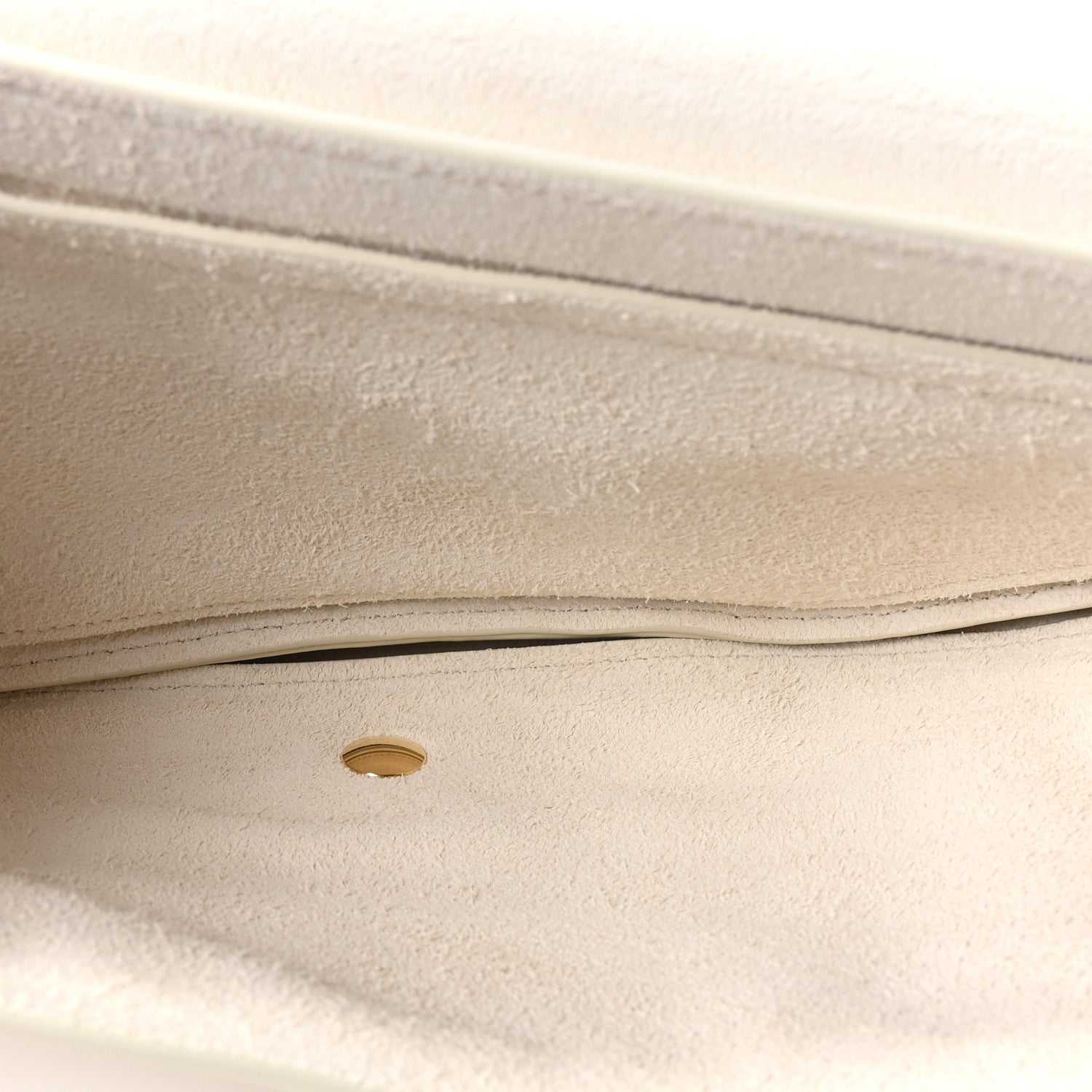 Celine Shiny Lambskin Soft Triomphe Little Half Moon Bag Cotton 4 of 8