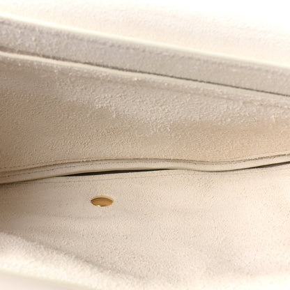 Celine Shiny Lambskin Soft Triomphe Little Half Moon Bag Cotton 4 of 8