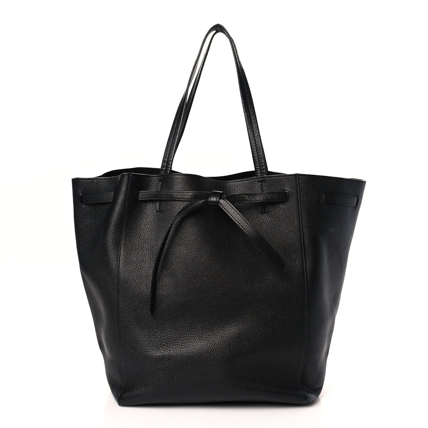 Celine Soft Grained Calfskin Medium Belt Cabas Phantom Black 1 of 8