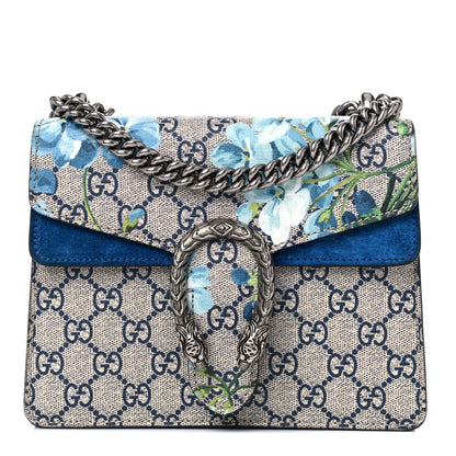 Gucci GG Supreme Monogram Blooms Mini Dionysus Shoulder Bag Beige Navy Vintage Blue 1 of 13