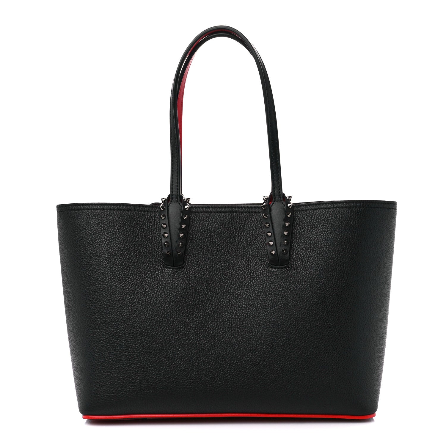 Christian Louboutin Calfskin Empire Spikes Small East West Cabata Tote Black 3 of 11