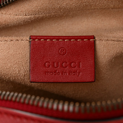 Gucci Calfskin Matelasse Small GG Marmont Chain Shoulder Bag Hibiscus Red 6 of 10