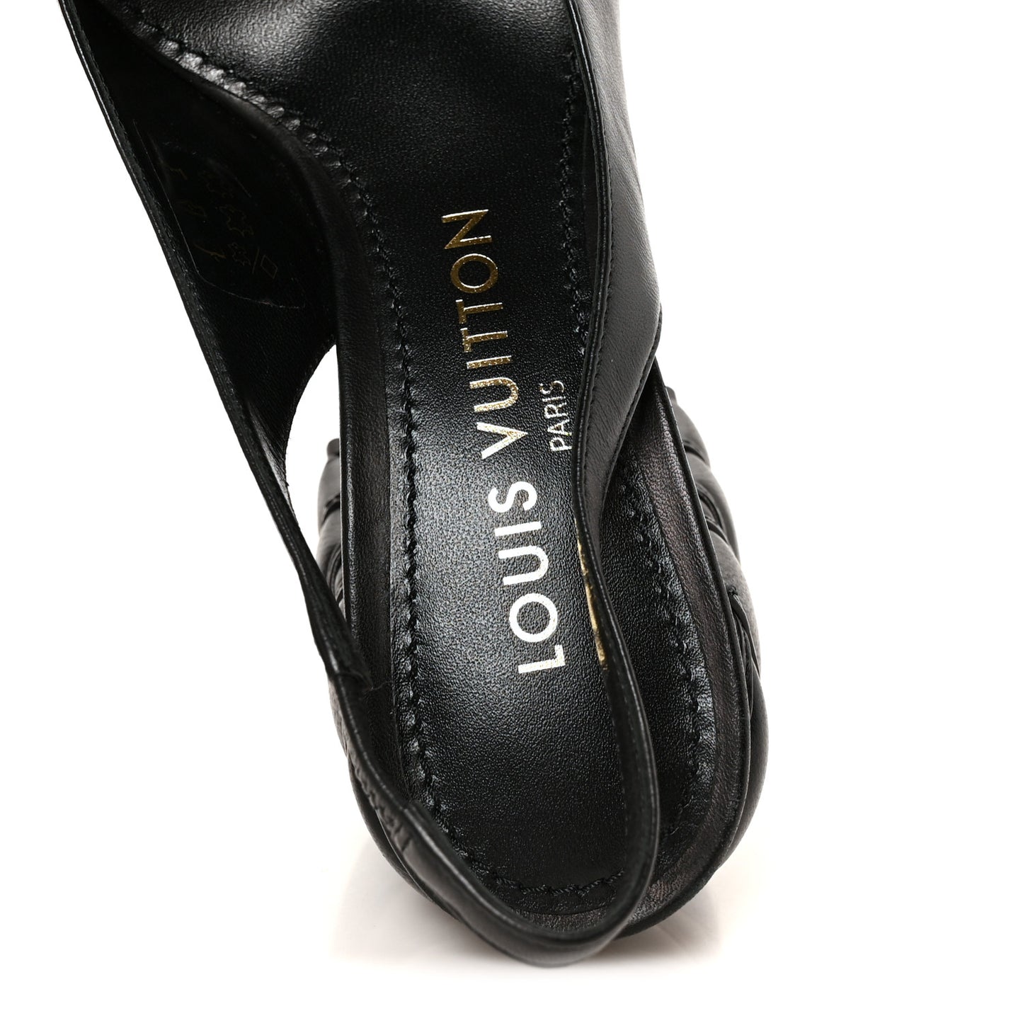 Lambskin Shake Slingback Pumps 36.5 Black