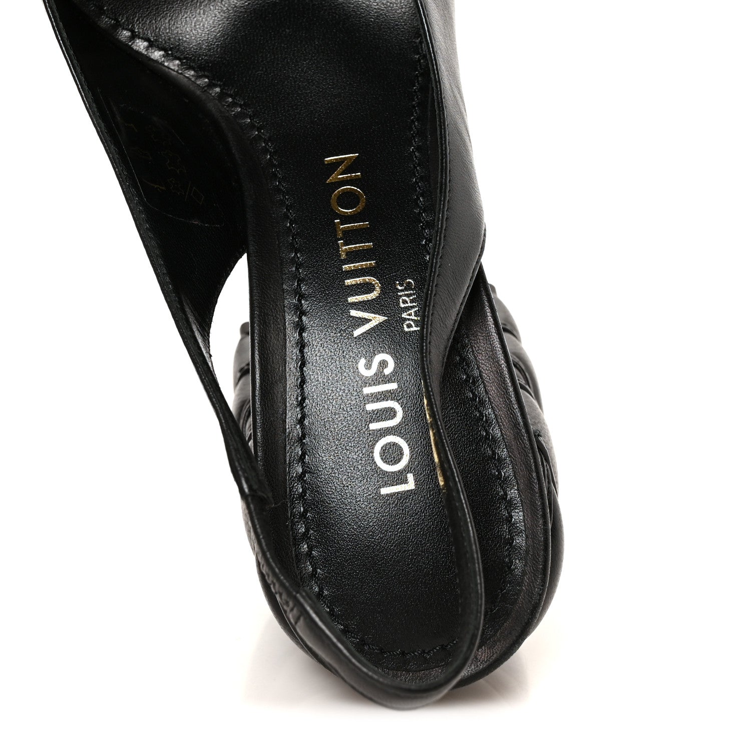 Louis Vuitton Lambskin Shake Slingback Pumps 36.5 Black 7 of 9