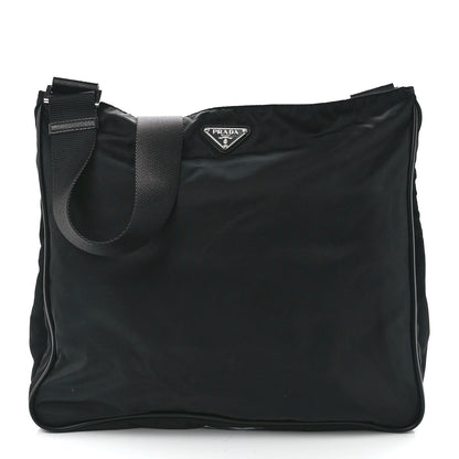 Prada Nylon Flat Messenger Bag Black 1 of 11