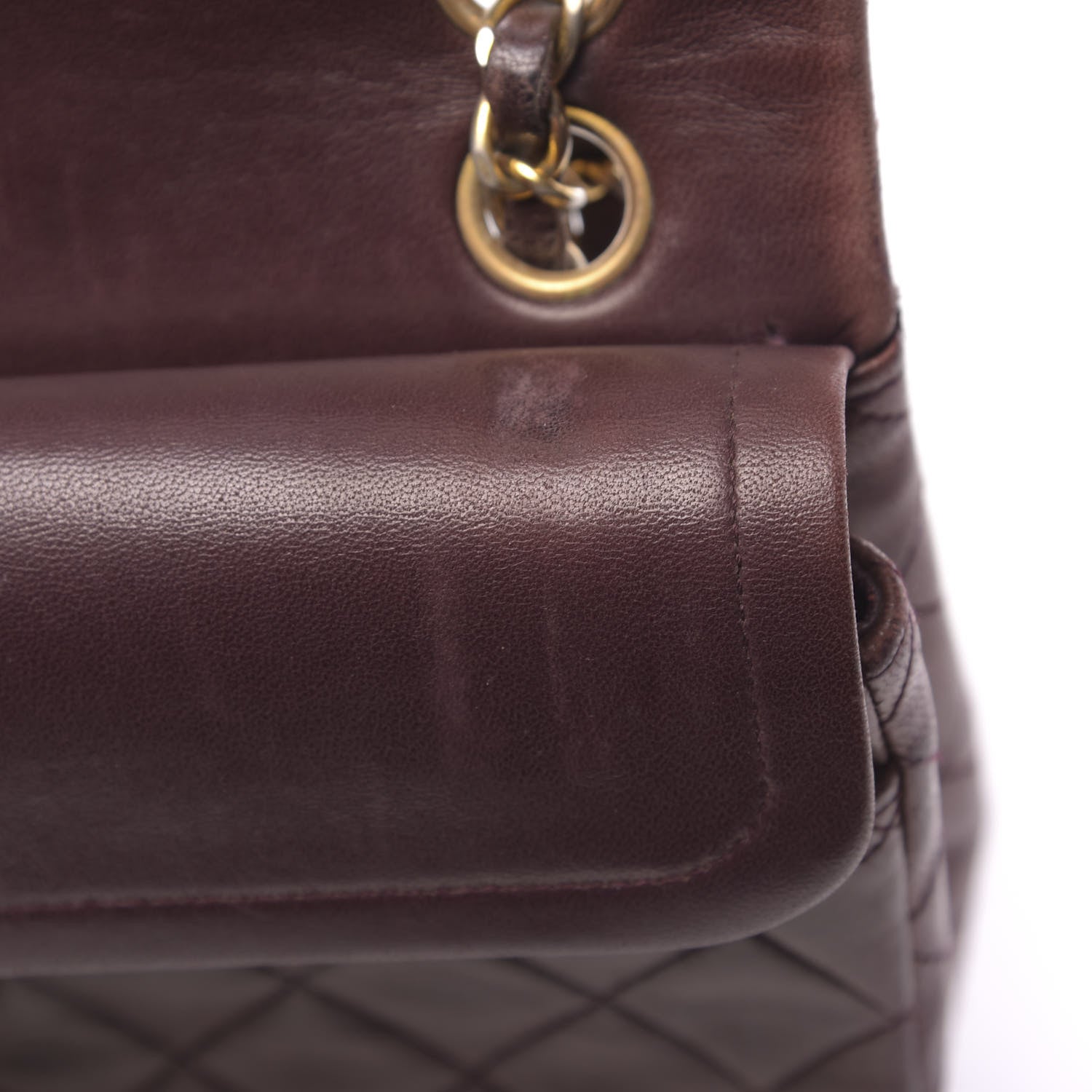 Chanel Lambskin Quilted Small Double Flap Burgundy 10 of 13