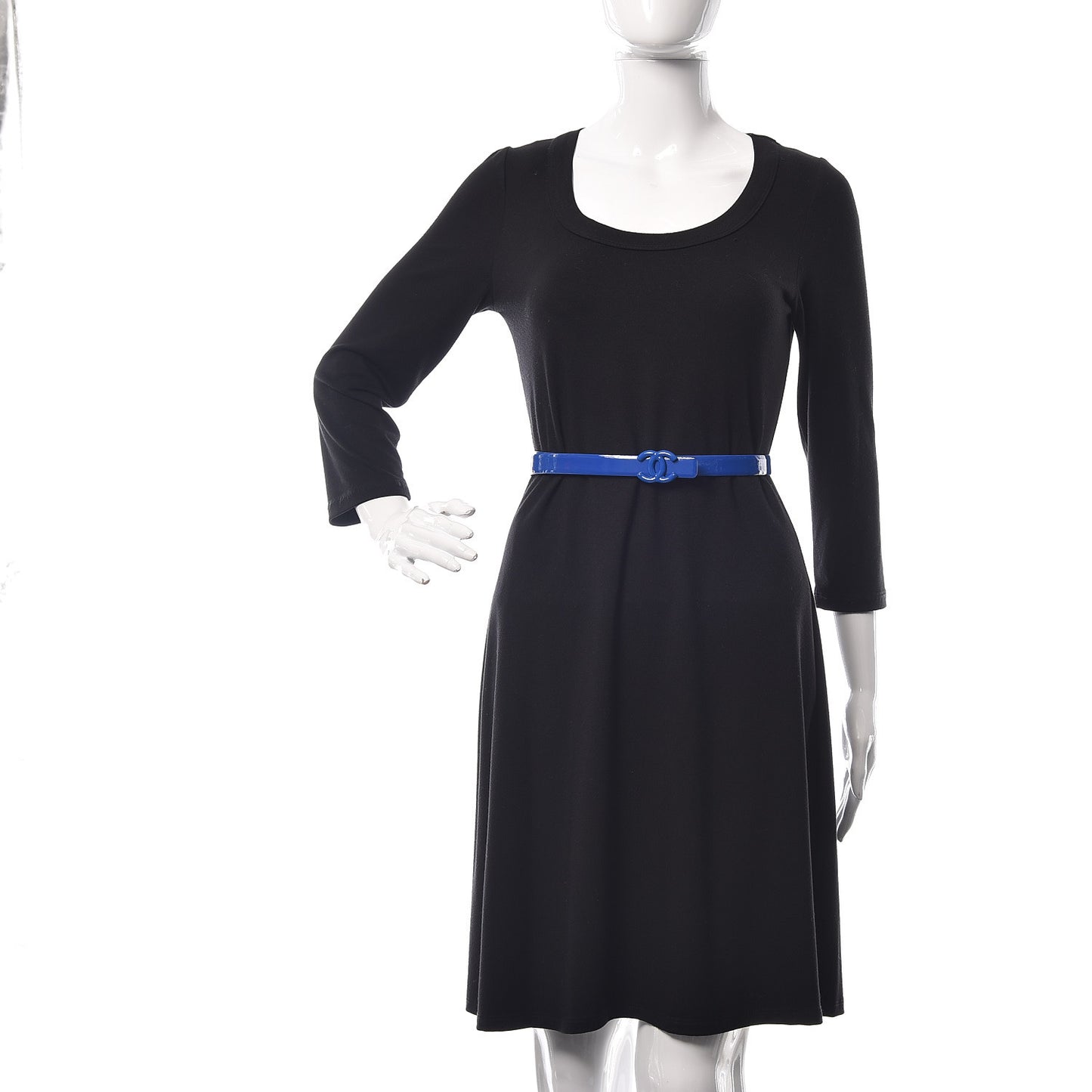 Patent CC Logo Skinny Belt 80 32 Blue