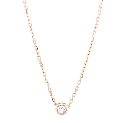 Cartier 18K Pink Gold Diamond LM D'Amour Pendant Necklace 2 of 12