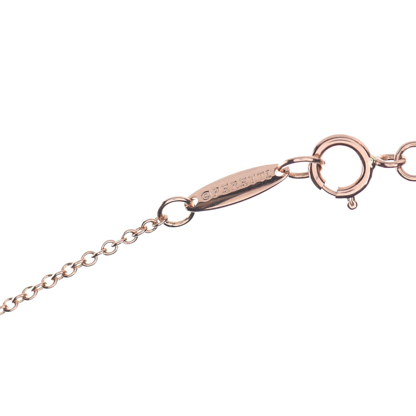 18K Rose Gold Diamond .05ct Elsa Peretti Diamonds by the Yard Pendant Necklace
