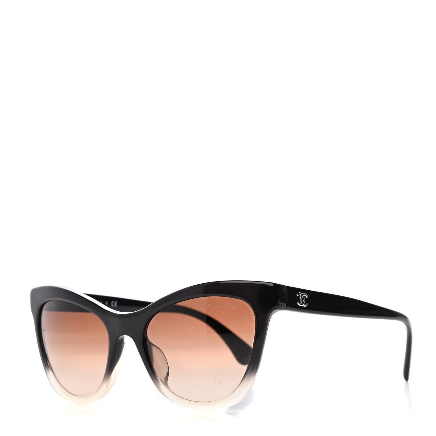 Acetate CC Cat Eye Summer Sunglasses 5350-A Black Beige