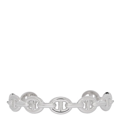 Hermes Sterling Silver MM Chaine d'Ancre Enchainee Cuff Bracelet ST 1 of 4