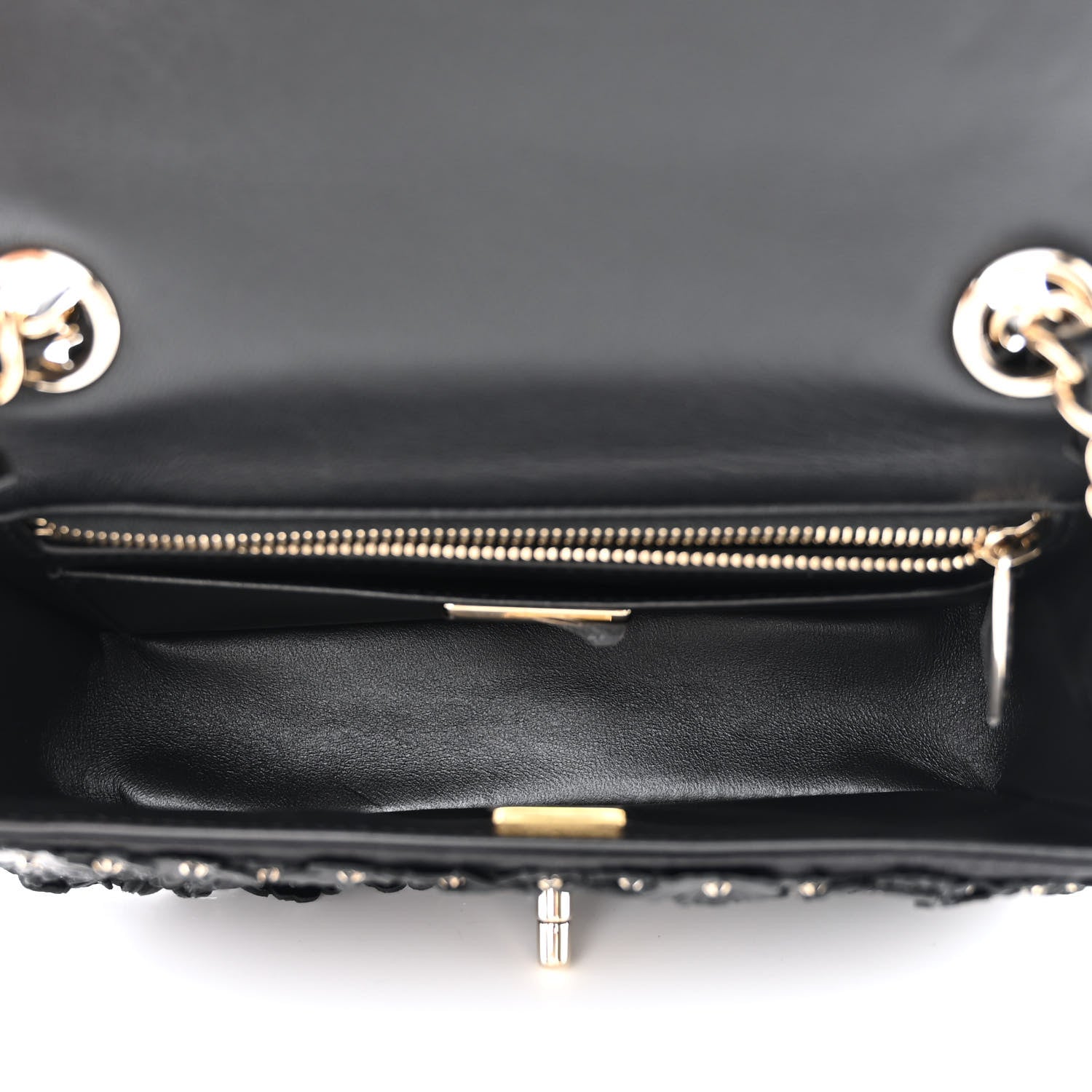 Chanel Lambskin Small Camellia Flap Black 5 of 11