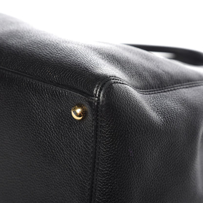 Chanel Calfskin Cerf Executive Shopper Tote Black 10 of 14