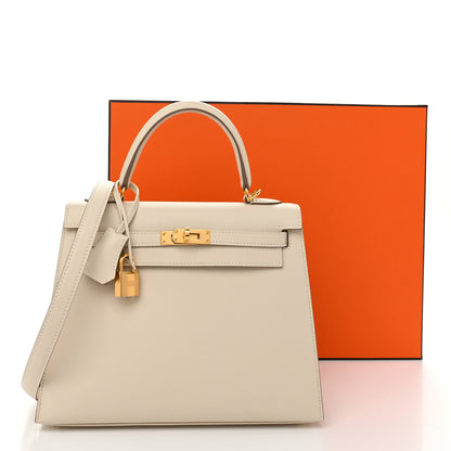 Hermes Epsom Kelly Sellier 25 Craie 11 of 11