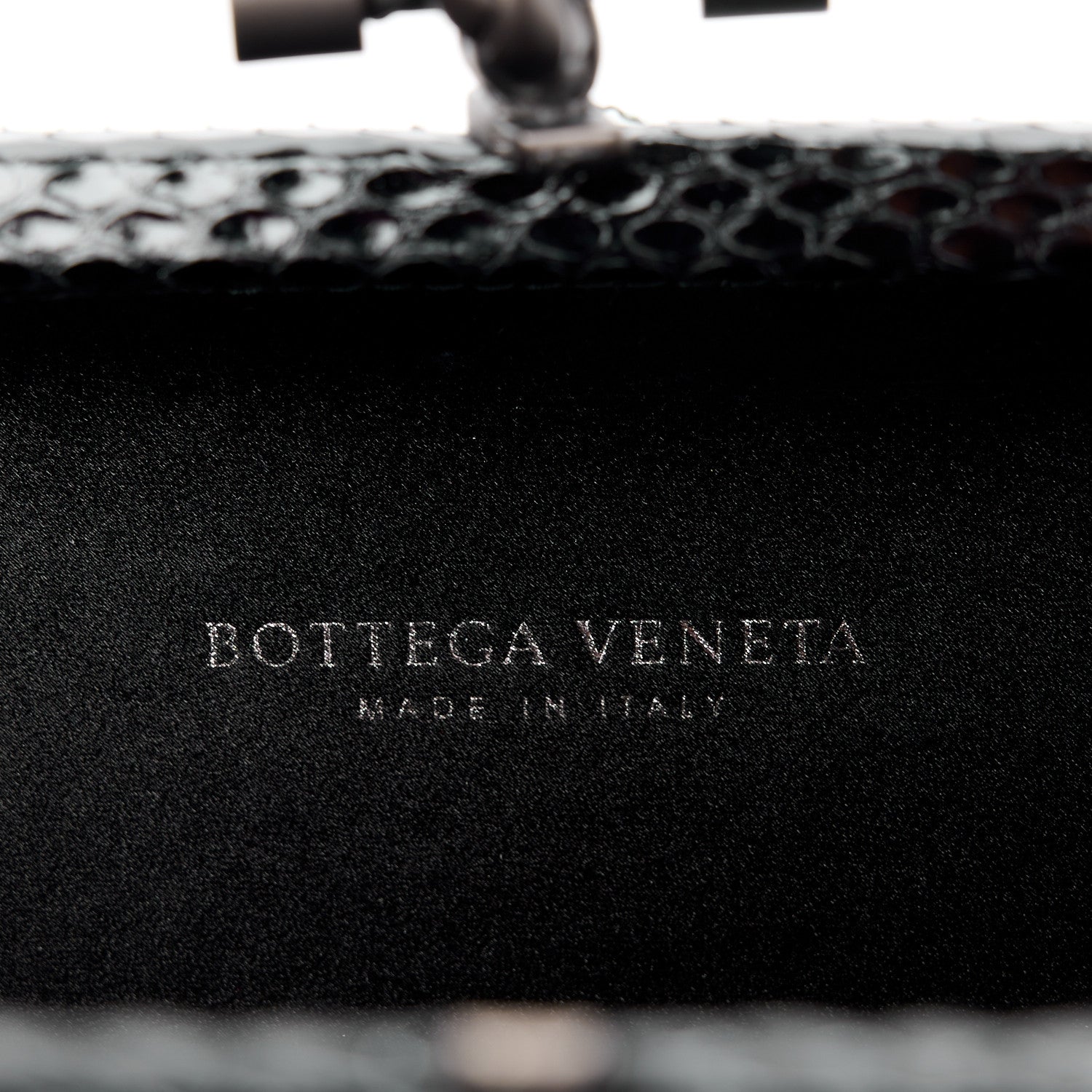 Bottega Veneta Satin Intreccio Impero Ayers Knot Clutch Black 6 of 12