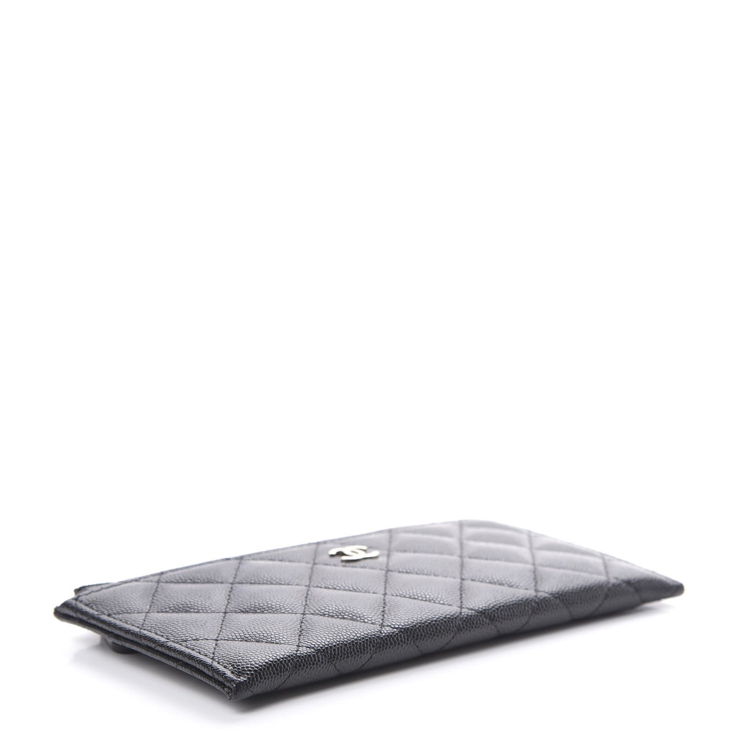 Caviar Quilted Classic Zip Pouch Black