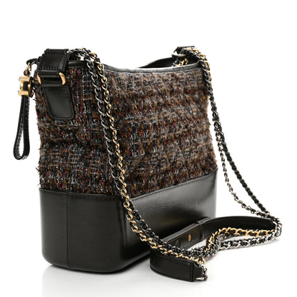 Chanel Tweed Calfskin Medium Gabrielle Hobo Brown 3 of 12