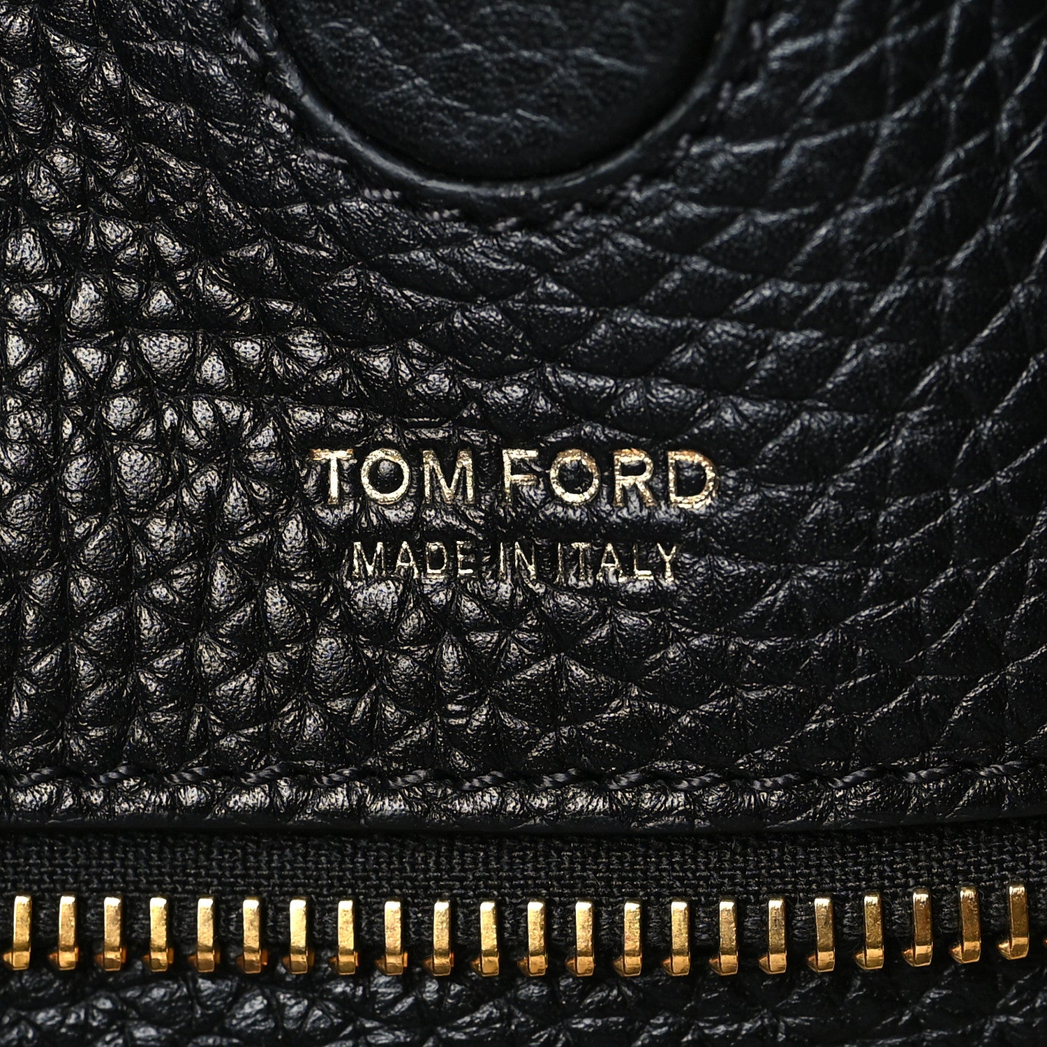 Tom Ford Pebbled Calfskin Small Alix Padlock Zip Hobo Bag Black 7 of 10