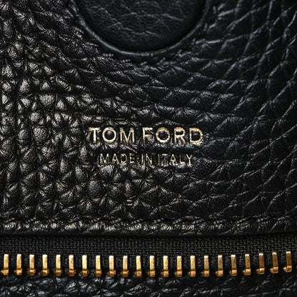 Tom Ford Pebbled Calfskin Small Alix Padlock Zip Hobo Bag Black 7 of 10