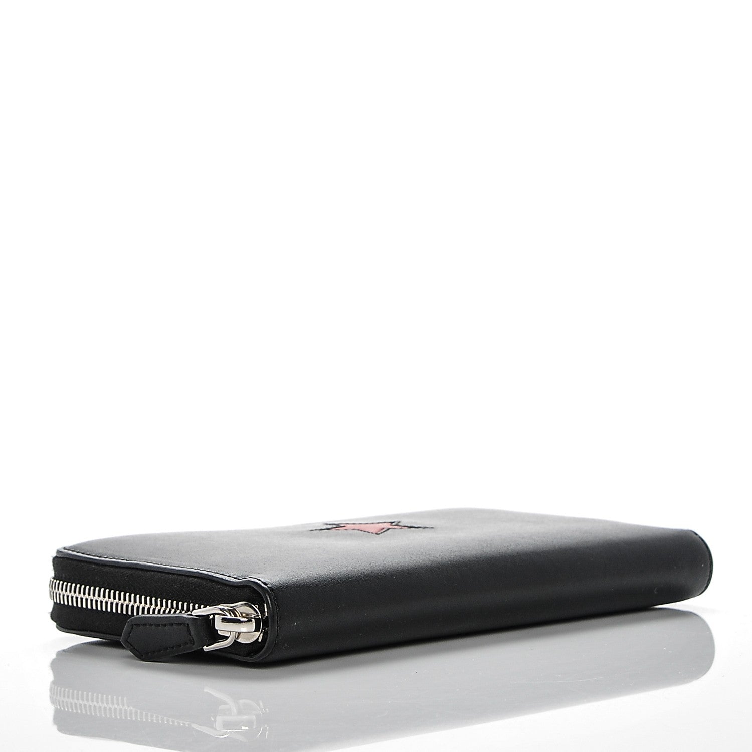 Givenchy Calfskin Star Pandora Zip Around Wallet Black Red 4 of 6