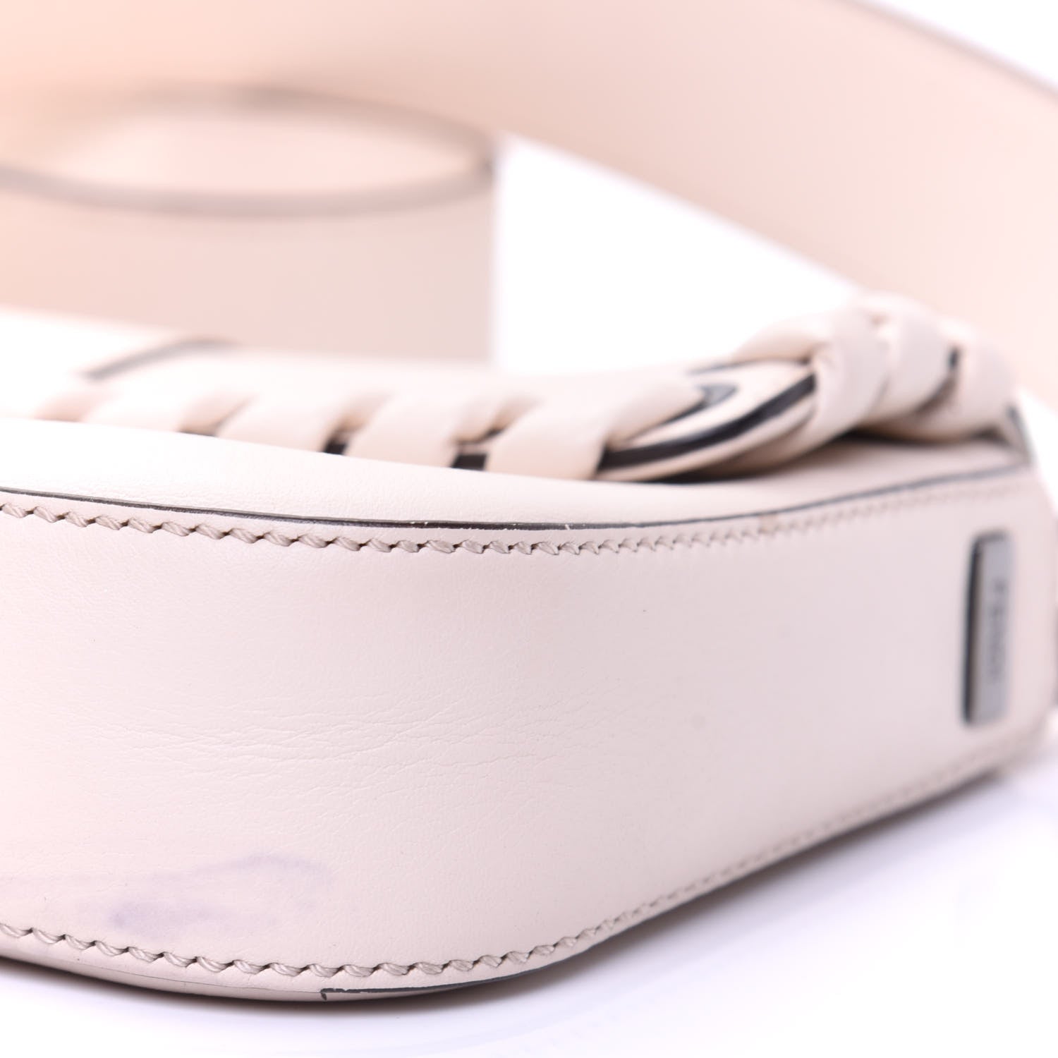 Fendi Vitello Dolce Lace Up Baguette Camelia 8 of 19