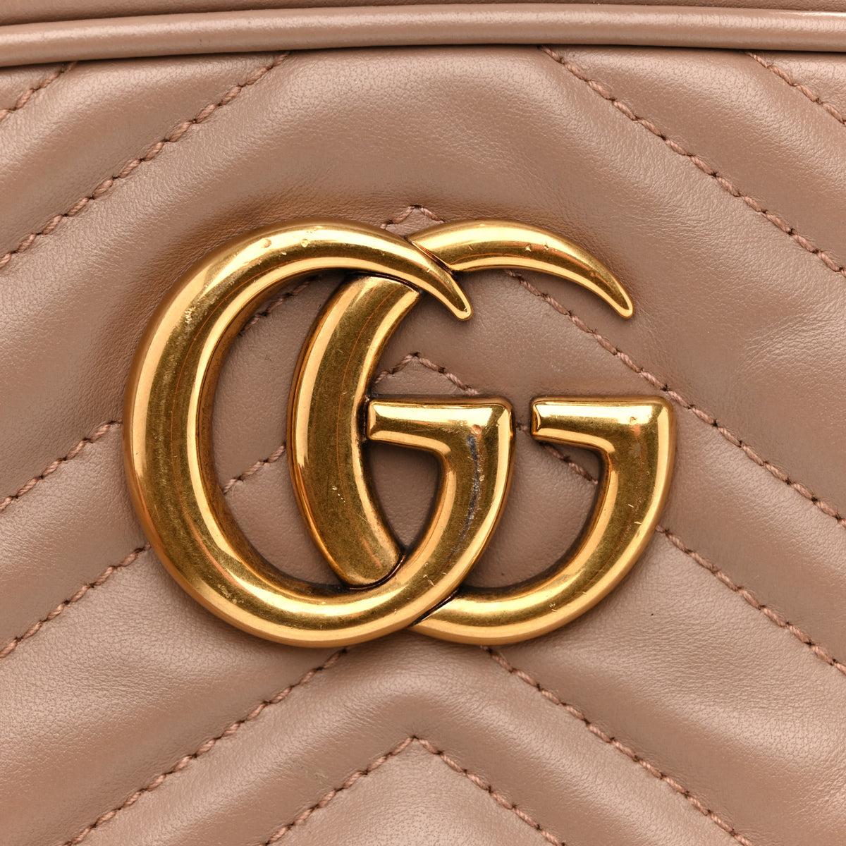 Gucci Calfskin Matelasse Small GG Marmont Chain Shoulder Bag Porcelain Rose 11 of 14