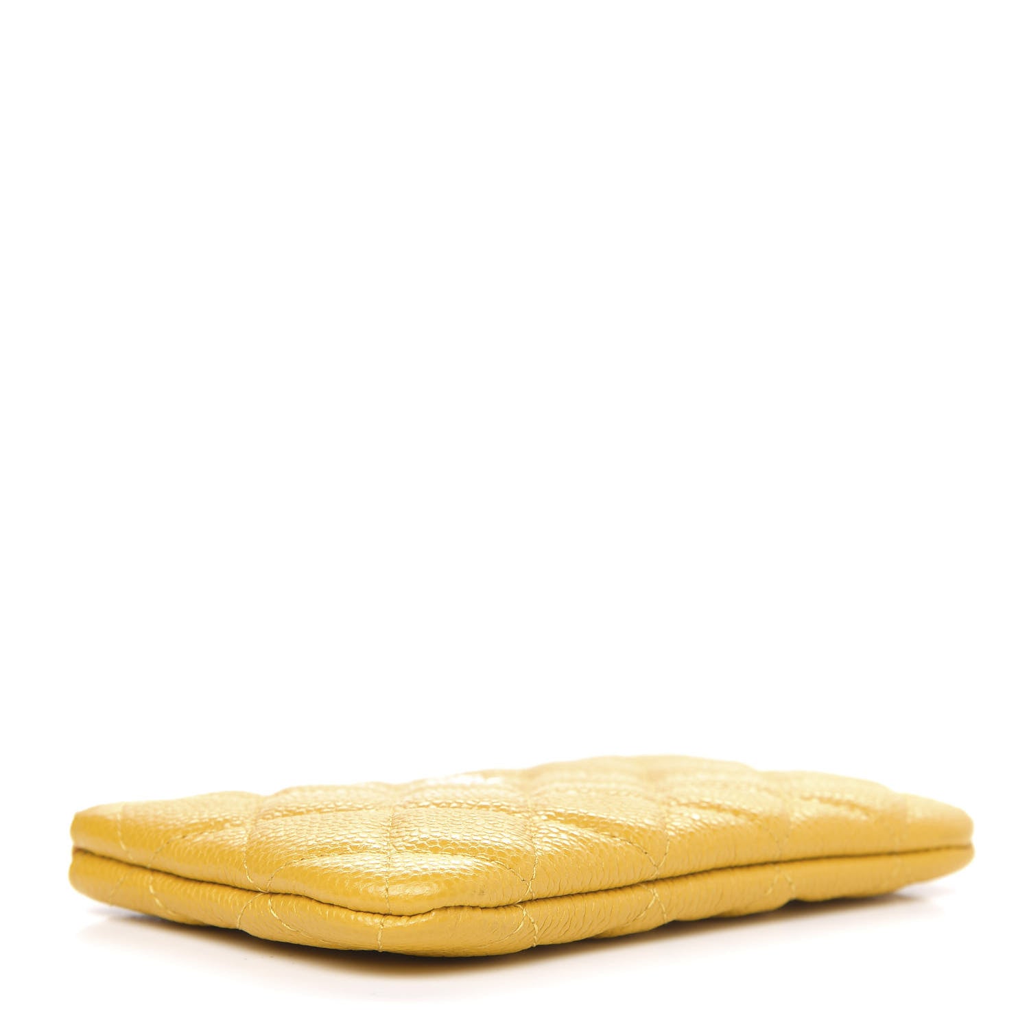 Chanel Caviar Quilted Small Cosmetic Case Yellow 4 of 8