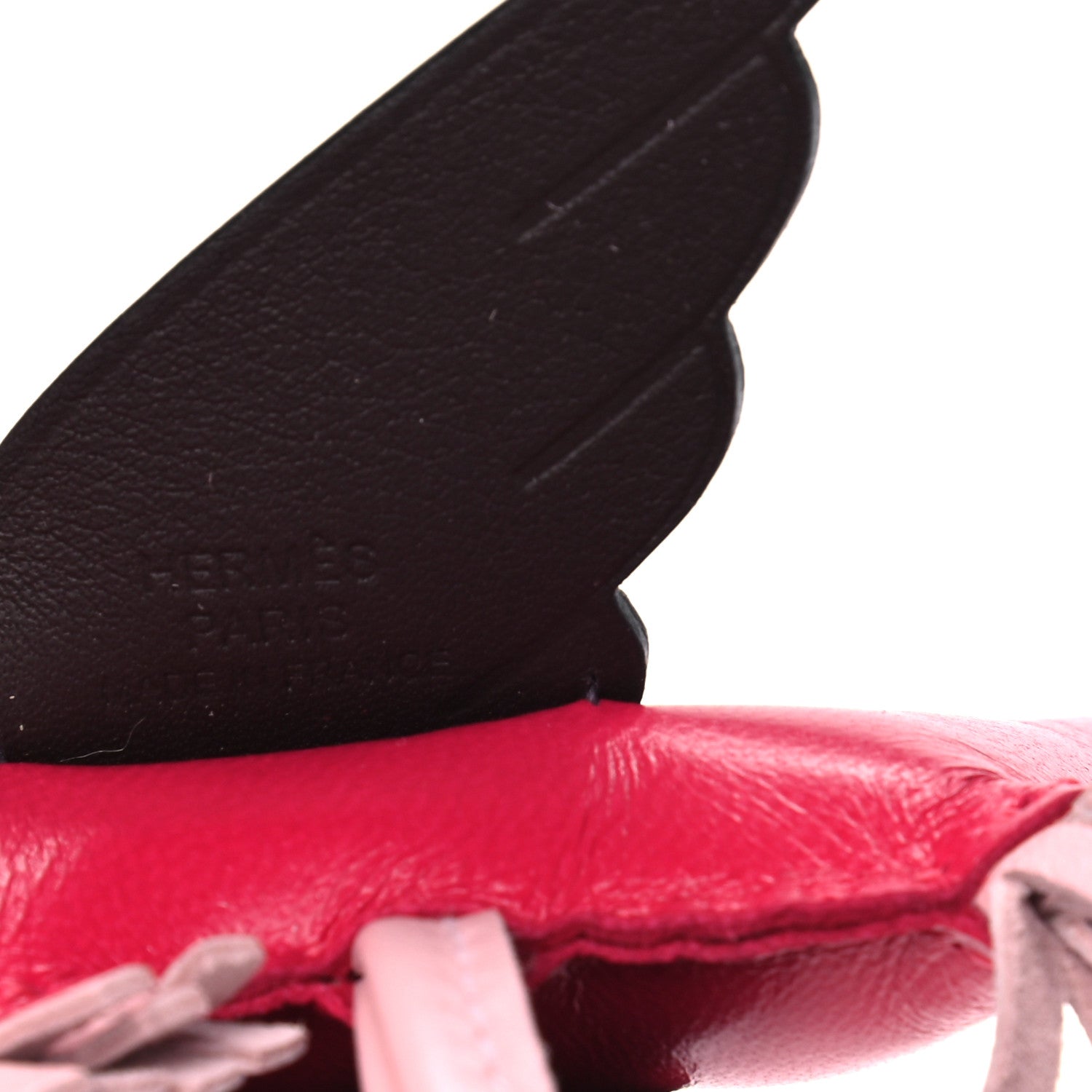 Hermes Milo Lambskin Grigri Rodeo Pegase Horse Bag Charm PM Framboise Rose Sakura Rouge Sellier 3 of 4