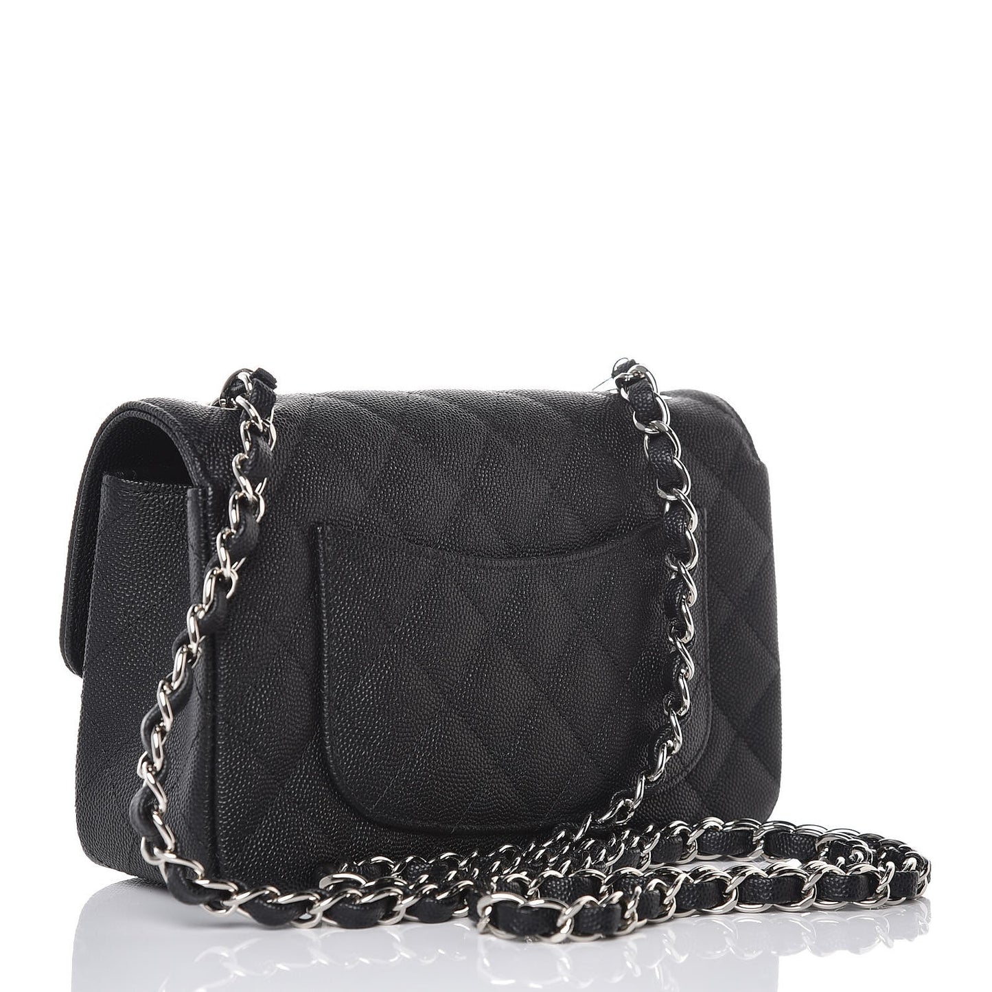 Caviar Quilted Mini Rectangular Flap Black